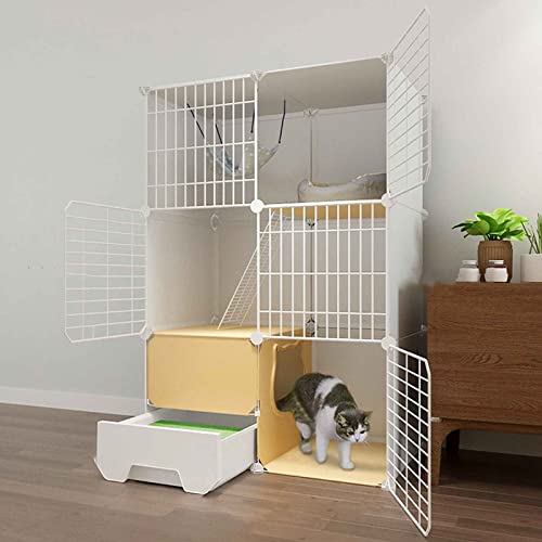 Katzenkäfig Haustierkäfige für Katzen Outdoor Katzengehege Katzenlaufstall Katzengehege Metallnetz Katzenkäfige Indoor Groß () von SnamicE