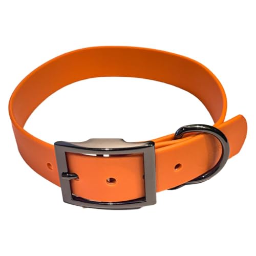 SNIFFLS Premium Halsband Hund Grosse Hunde, orange - Große Hunde (XL) - Mehrfach verstellbar, leicht, robust - einfach mit Wasser reinigen! von Sniffls