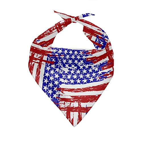 Snilety Weiches Halstuch-Lätzchen mit amerikanischer Flagge, für Haustiere, patriotischer Stil, Halstuch, waschbar, langlebig, Haustier-Kostüm-Zubehör von Snilety