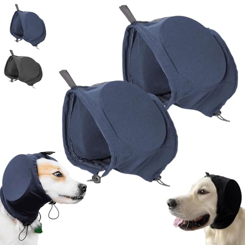 Hunde Gehörschutz, Gehörschutz Für Hunde Silvester, Gehörschutz Hunde, Verstellbare Hund Ohrenschützer Hund Lärmschutz Feuerwerk, Hunde Ohrenschutz Gegen Lärm (2PCS Blue) von Snrtevu