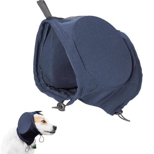 Hunde Gehörschutz,Gehörschutz Ohrenschützer für Hunde,Hundeohrschmerzen Lärmschutz,Haustier-Lärmschutz-Kapuzenpullover,Ohrenschützer mit Geräuschunterdrückung (Blau,L) von Snrtevu