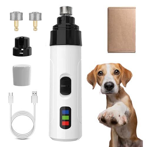 Krallenschleifer FüR Hunde, Krallenschleifer Pro Salon-Stressfreie Krallenpflege FüR Hunde, Silent Pro Nail Grinder Mit 2 Geschwindigkeiten, FüR Kleine MittelgroßE Gro (Standardmodell + Schleifkopf*2) Krallenschleifer FüR Hunde, Krallenschleifer Pro Salon-Stressfreie Krallenpflege FüR Hunde, Silent Pro Nail Grinder Mit 2 Geschwindigkeiten, FüR Kleine MittelgroßE Gro (Standardmodell + Schleifkopf*2) von Snrtevu