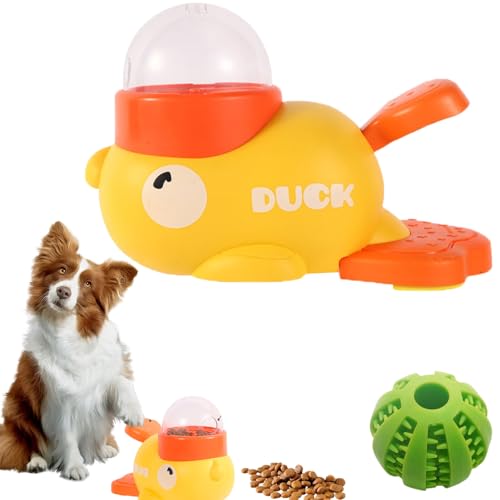 Leckerli-Spender In Entenform, Interaktiver Futterautomat für Hunde, Duck Dog Treat Dispenser Food, Slow Feeder Hund for Small Dogs, Educational Pet Feeder Toy (1PC) von Snrtevu