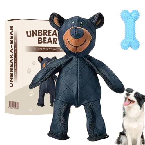 Snrtevu Bullybuddy Mighty Bear, Unbreaka-Bear 2.0, Unbreak A Bear, Indestructible Bear Dog Toy, Unbreakable Bear Dog Toy, Unbreaka Bear Bite-Resistant Puppy Toys (1PC) von Snrtevu