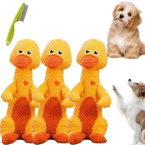 Snrtevu Durachew Hundespielzeug, Wowpetsmart Invincible Chewanimals, Wowpetsmart for Schwere Kauer, Durachew Dog Toy, Indestructible Dog Toy (Duck,3PCS) von Snrtevu