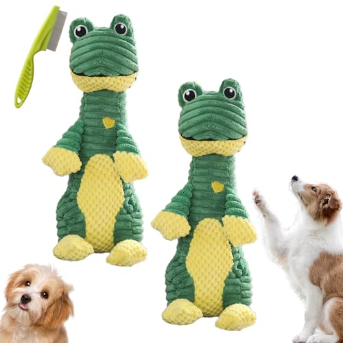 Snrtevu Durachew Hundespielzeug, Wowpetsmart Invincible Chewanimals, Wowpetsmart for Schwere Kauer, Durachew Dog Toy, Indestructible Dog Toy (Frog,2PCS) von Snrtevu