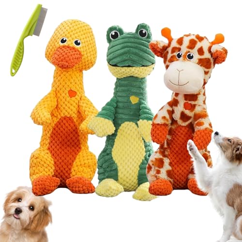 Snrtevu Durachew Hundespielzeug, Wowpetsmart Invincible Chewanimals, Wowpetsmart for Schwere Kauer, Durachew Dog Toy, Indestructible Dog Toy (MIX1,3PCS) von Snrtevu