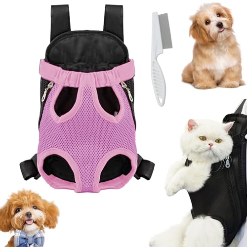 Snrtevu Furry Pawsy Carrier, Furry Pawsy Breathable Pet Travel Bag, Hundetrage mit herausziehbaren Beinen vorne, Pet Front Chest Carriers Chest Backpack for Small Medium Dogs, Cats (B) von Snrtevu