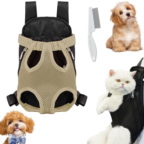 Snrtevu Furry Pawsy Carrier, Furry Pawsy Breathable Pet Travel Bag, Hundetrage mit herausziehbaren Beinen vorne, Pet Front Chest Carriers Chest Backpack for Small Medium Dogs, Cats (D) von Snrtevu