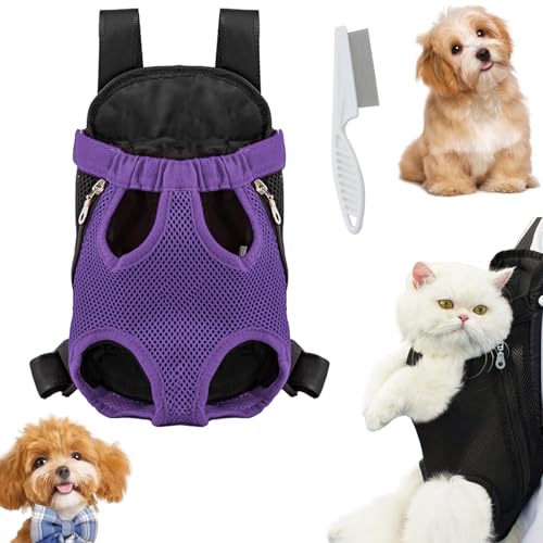 Snrtevu Furry Pawsy Carrier, Furry Pawsy Breathable Pet Travel Bag, Hundetrage mit herausziehbaren Beinen vorne, Pet Front Chest Carriers Chest Backpack for Small Medium Dogs, Cats (F) von Snrtevu