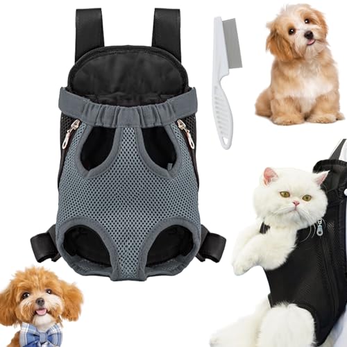 Snrtevu Furry Pawsy Carrier, Furry Pawsy Breathable Pet Travel Bag, Hundetrage mit herausziehbaren Beinen vorne, Pet Front Chest Carriers Chest Backpack for Small Medium Dogs, Cats (H) von Snrtevu