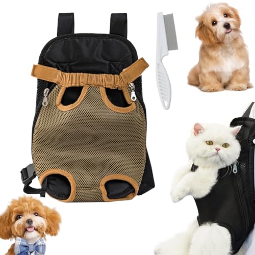 Snrtevu Furry Pawsy Carrier, Furry Pawsy Breathable Pet Travel Bag, Hundetrage mit herausziehbaren Beinen vorne, Pet Front Chest Carriers Chest Backpack for Small Medium Dogs, Cats (J) von Snrtevu