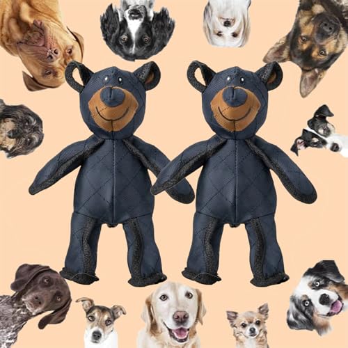 Snrtevu PowerChew Indestructible Bear, Mighty Bear pet soundmaking Toy, Unbreakable Bear Dog Toy,PowerChew Bear Interactive Dog Toy,Dog Chew Toy,for Aggressive Chewers (2pcs) von Snrtevu