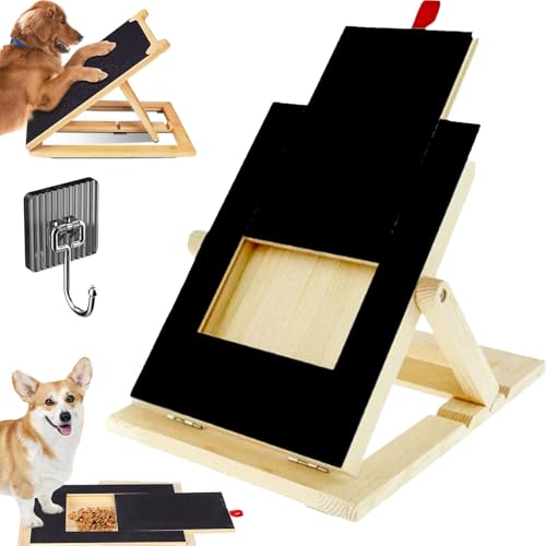 Snrtevu Scratching Board Dog, Krallenschleifer Für Hunde, Claw Grinder for Dogs with Snack Box, Scratchpaws Durable Nail Grooming Board for Dogs Alternative Claw Grinder (Style-A) von Snrtevu