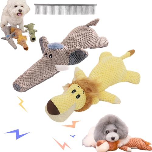 Snrtevu Wowpetsmart Invincible Chewanimals, Wowpetsmart for Heavy Chewers, Durabrite Dog Toy for Strong Chewers, Squeaky Dog Toys, Wowpetsmart Dog Toys for Large and Small Dogs (2PCS-3) von Snrtevu