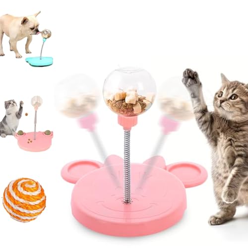 Wackelndes Hundeleckerli Spielzeug, Wackelndes Hunde Leckerli Spielzeug, Food Dispenser Cat Toy, 3 In 1 Interaktives Hundespielzeug Hilfe Bei Der Verdauung Intelligenzspielzeug (Style-5) von Snrtevu