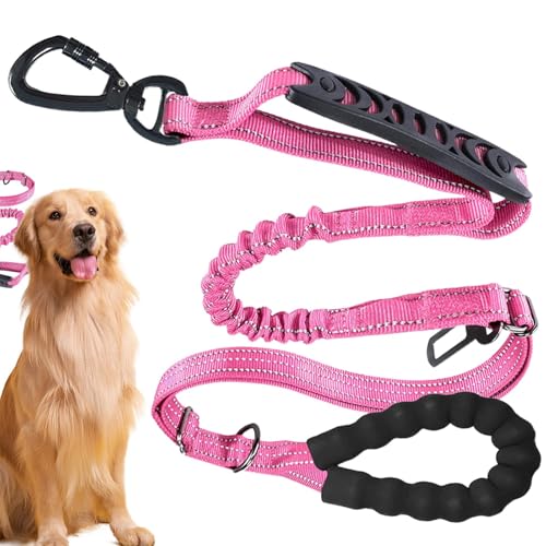 Dog Walking Lead, No Pull Leash, Shock Absorbing Soft Handle, Adjustable Tractor Design, Comfortable for Walking, Hiking, Outdoor Adventures 1.97x0.39x51.18 inches von Snsengg