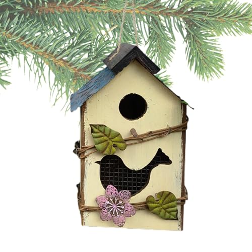 Handgefertigtes Vogelhaus, niedliches hängbares Vogelnest, dekorative Gartendekoration, schützend und multifunktional, 26 x 16,5 cm, ideal für Outdoor, Garten und Park Papageienbeobachtung, von Snsengg