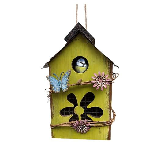 Handgefertigtes Vogelhaus, niedliches hängbares Vogelnest, dekorative Gartendekoration, schützend und multifunktional, 26 x 16,5 cm, ideal für Outdoor, Garten und Park Papageienbeobachtung, von Snsengg