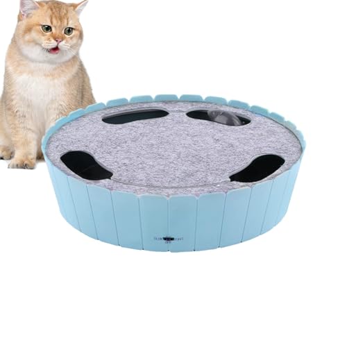 Snsengg Cat Toys, Cat Scratcher, Engaging Interactive Design, Safe and Sturdy Construction, 10.2/10.2/3.1 Inches Scratching Post for Engaging Kitten, Backyard, Or Indoor, Blue von Snsengg