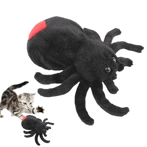 Spinne Plüschtier, Simuliertes Spinne Katzenspielzeug, Weiches Gefülltes Katzenspielzeug, Niedliche Spinne Haustier Spielzeug, Plüsch Spinne Haustier Zähne Spielzeug, 221 * 96cm Katzenspielzeug für von Snsengg