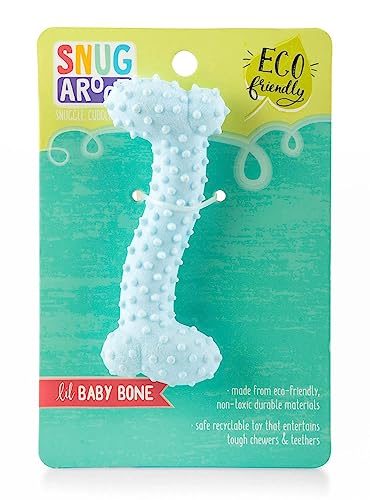 SnugArooz Lil Baby Bone | 10,7 cm | Blau | Hunde Kauartikel von SnugArooz