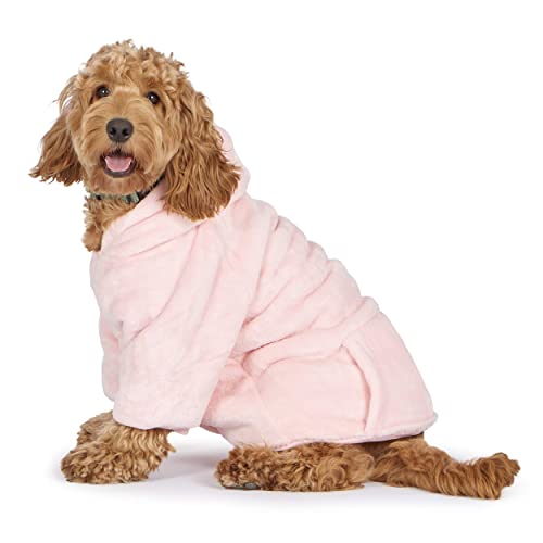 Snuggy Hundepullover - Kuscheliger, Flauschiger & Warmer Hundemantel mit Clip-Verschluss I Hochwertige, tragbare Hunde Hoodie I Niedliche Kleidung für kleine - mittelgroße Hunde - XXL, Pink von Snuggy