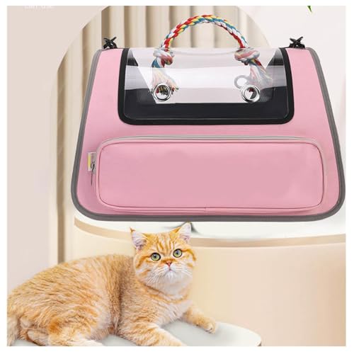 Katzentasche Faltbar und Atmungsaktiv Katzen Transportbox , für Reisen im Flugzeug, Auto oder Zug Cat Bag für große Katzen und Welpen bis 7kg,Pink Katzentasche Faltbar und Atmungsaktiv Katzen Transportbox , für Reisen im Flugzeug, Auto oder Zug Cat Bag für große Katzen und Welpen bis 7kg,Pink von Snyucve