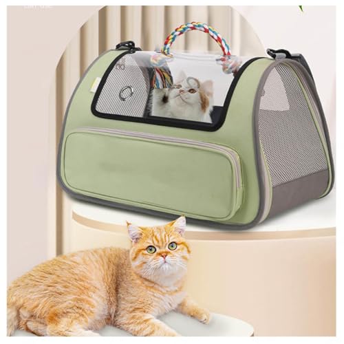 Katzentasche Faltbar und Atmungsaktiv Katzenkorb Transport , mit Einstellbar Schultergurt Katzentasche für Katzen Kleiner Hund Welpe,Green Katzentasche Faltbar und Atmungsaktiv Katzenkorb Transport , mit Einstellbar Schultergurt Katzentasche für Katzen Kleiner Hund Welpe,Green von Snyucve