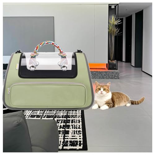 Katzentasche Faltbar und Atmungsaktiv Transportbox Katze , für Reisen im Flugzeug, Auto oder Zug Katzentragetasche für große Katzen und Welpen bis 7kg,Green Katzentasche Faltbar und Atmungsaktiv Transportbox Katze , für Reisen im Flugzeug, Auto oder Zug Katzentragetasche für große Katzen und Welpen bis 7kg,Green von Snyucve