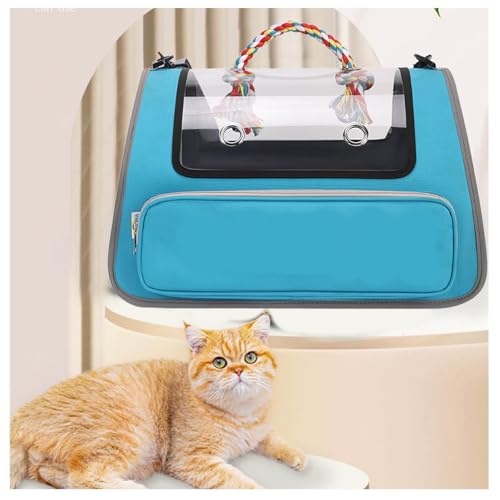 Katzentransporttasche Faltbar und Atmungsaktiv Transporttasche Katze , für Reisen im Flugzeug, Auto oder Zug Transportbox Hund für große Katzen und Welpen bis 7kg,Blue Katzentransporttasche Faltbar und Atmungsaktiv Transporttasche Katze , für Reisen im Flugzeug, Auto oder Zug Transportbox Hund für große Katzen und Welpen bis 7kg,Blue von Snyucve