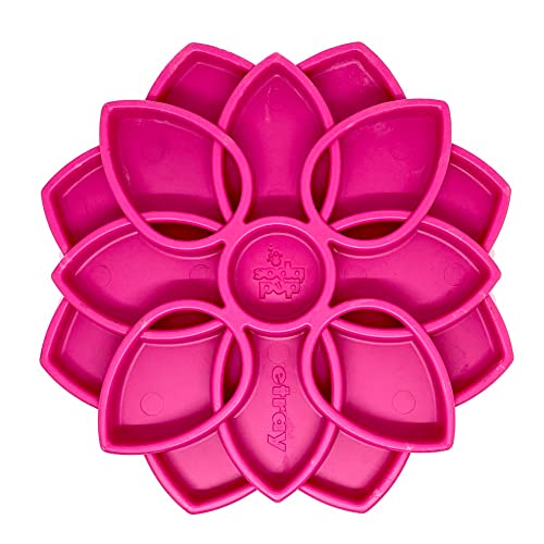 SodaPup Mandala eTray – Langlebiges Tablett für langsames Füttern, hergestellt in den USA, aus ungiftigem, haustiersicherem, lebensmittelechtem Material für geistige Stimulation, Beruhigung, von SodaPup