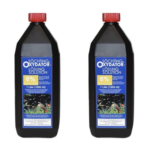 Söchting 6% Wasserstoffperoxid Oxydator-Lösung 2er Pack (2X 1 L) – Effektive Algenbekämpfung für Aquarien & Teiche, Sauerstoffversorgung von Söchting Biotechnik