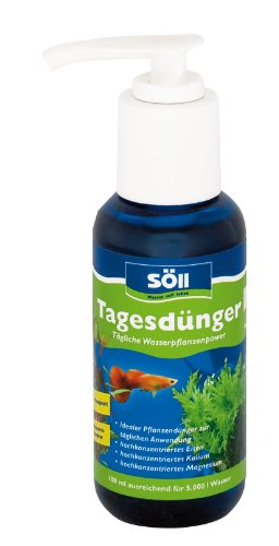 Söll 80585 Tagesdünger Aqua 100 ml für 5.000 Liter Wasser - hochkonzentrierter phosphatfreier Universaldünger mit Mineralien und Spurenelementen für Wasserpflanzen im Aquarium von Söll