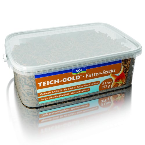 Söll 81447 TEICH-GOLD Futter-Sticks, 940 g - Ganzjahresfutter zum Füttern von Fischen im Teich, Gartenteich, zur Stärkung der Abwehrkräfte und vitale Teichfische von Söll