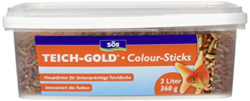 Söll 83189 TEICH-GOLD Colour-Sticks, 3 L - Proteine, Vitamine und Spurenelemente für vitale und gesunde Fische, zum Füttern im Gartenteich von Söll