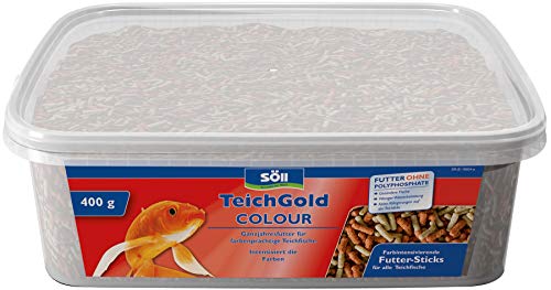 Söll 83189 TEICH-GOLD Colour-Sticks Hauptfutter 3 Liter - Proteine, Vitamine und Spurenelemente für ausgewogene Ernährung, Fischgesundheit und Fischvitalität zum Füttern im Gartenteich von Söll