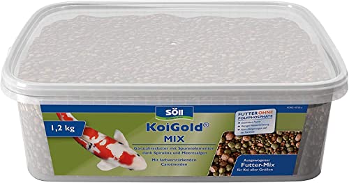 Söll KoiGold Mix - Koifutter mit Spurenelementen und Vitaminen zur vollwertigen Ernährung von Koi im Koiteich, Gartenteich, Fischteich von Söll