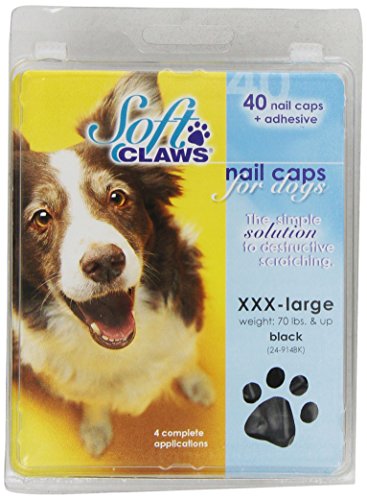 SOFTCLAWS® Krallenschutzes für Hund Große Jumbo (XXX-Large) Farbe Schwarz von Soft Claws