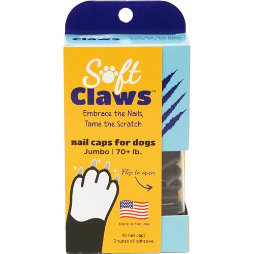 SOFTCLAWS® Krallenschutzes für Hund Große Jumbo (XXX-Large) Farbe Schwarz von Soft Claws