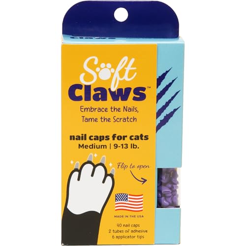 SOFTCLAWS® Krallenschutzes für Katzen - Medium - Violett von Soft Claws