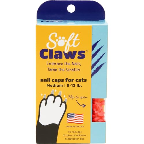 SOFTCLAWS® Krallenschutzes für Katzen -mittelgroß,-Rosa von Soft Claws