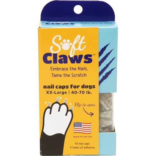 Soft Claws Canine Nagelkappen für Hunde, Größe XXL, silberfarben von Soft Claws