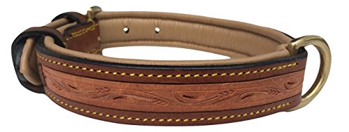 Soft Touch Collars Hundehalsband, Leder, gepolstert, handgefertigt, mittelbraun von Soft Touch Collars