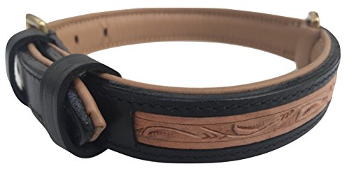 Soft Touch Collars Hundehalsband, handgefertigt, gepolstert, Leder, Größe M, Schwarz von Soft Touch Collars