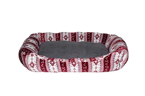 Sogni e Capricci Pets 1 Hundebett 1 Kissen Snow, Rot, Standard von Sogni e Capricci Pets