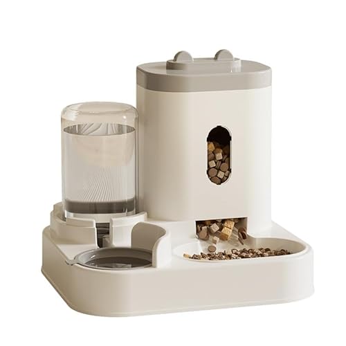 Sohodoo 2-in-1-Futter- und Wasserspender for Katzen, einfach zu bedienen for Kleintiere(Grau) von Sohodoo