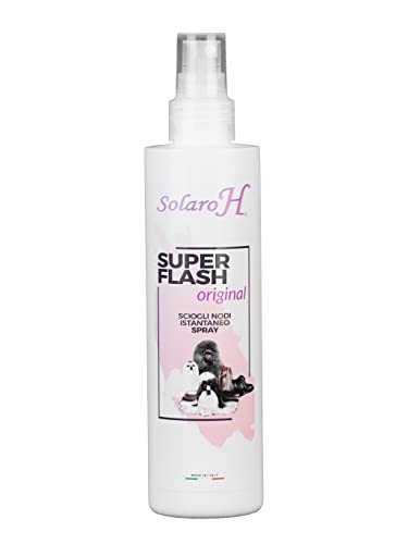 Solaro H Super Flash Entwirrungsspray für Hunde 250ml Detangler Polierender und Pflegender Hyaluronsaure und Schneckenschleim von Solaro H