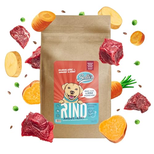 Sollis Hundefutter trocken | Getreidefrei | Zuckerfrei | Angus-Rind | Trockenfutter für ausgewachsene Hunde | 6kg von Sollis