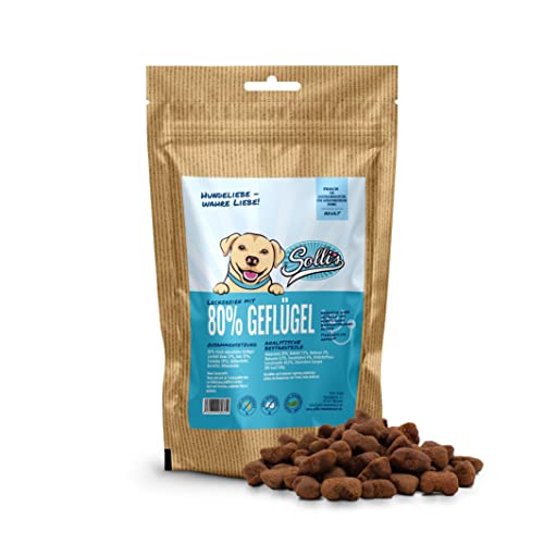 Sollis Hundesnack | Hundeleckerli | Leckereien mit 80% Geflügel und Süßkartoffel 100 g (Huhn) von Sollis